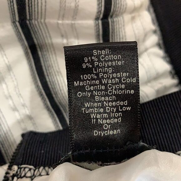 Ann Taylor Skirt White/Black/Silver Sz 10 - Picture 11 of 11